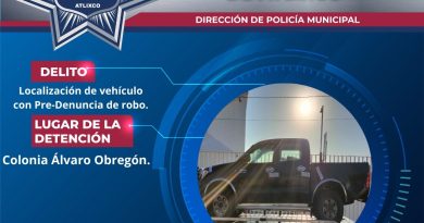 Localiza Policía Municipal vehículo con reporte de robo en Atlixco