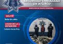 Seguridad de Atlixco detiene a joven por robo de cable en Santa Rita