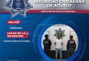 Policías de Atlixco detienen a un hombre por pelear en la calle