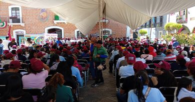 «Por la defensa a la soberanía nacional, no a la guerra mediática»: MORENA en Atlixco